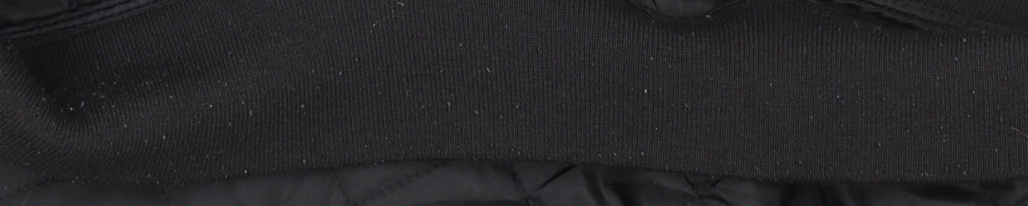 French Connection Men's Black Quilted Regular Fit Zip Jacket L
