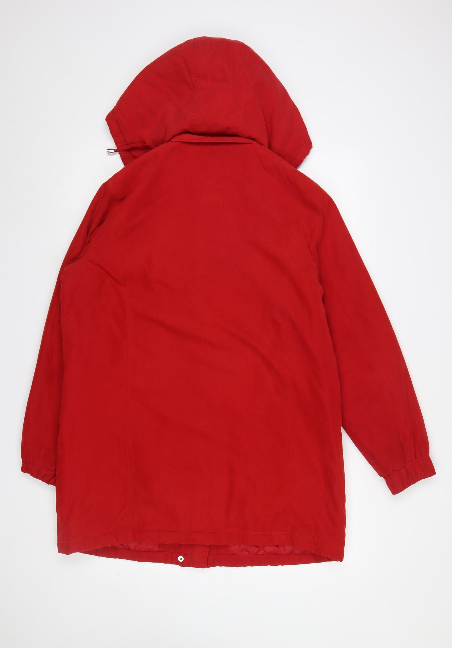 JBC Collection Women’s Red Hooded Parka Jacket Size 12 Long Sleeve