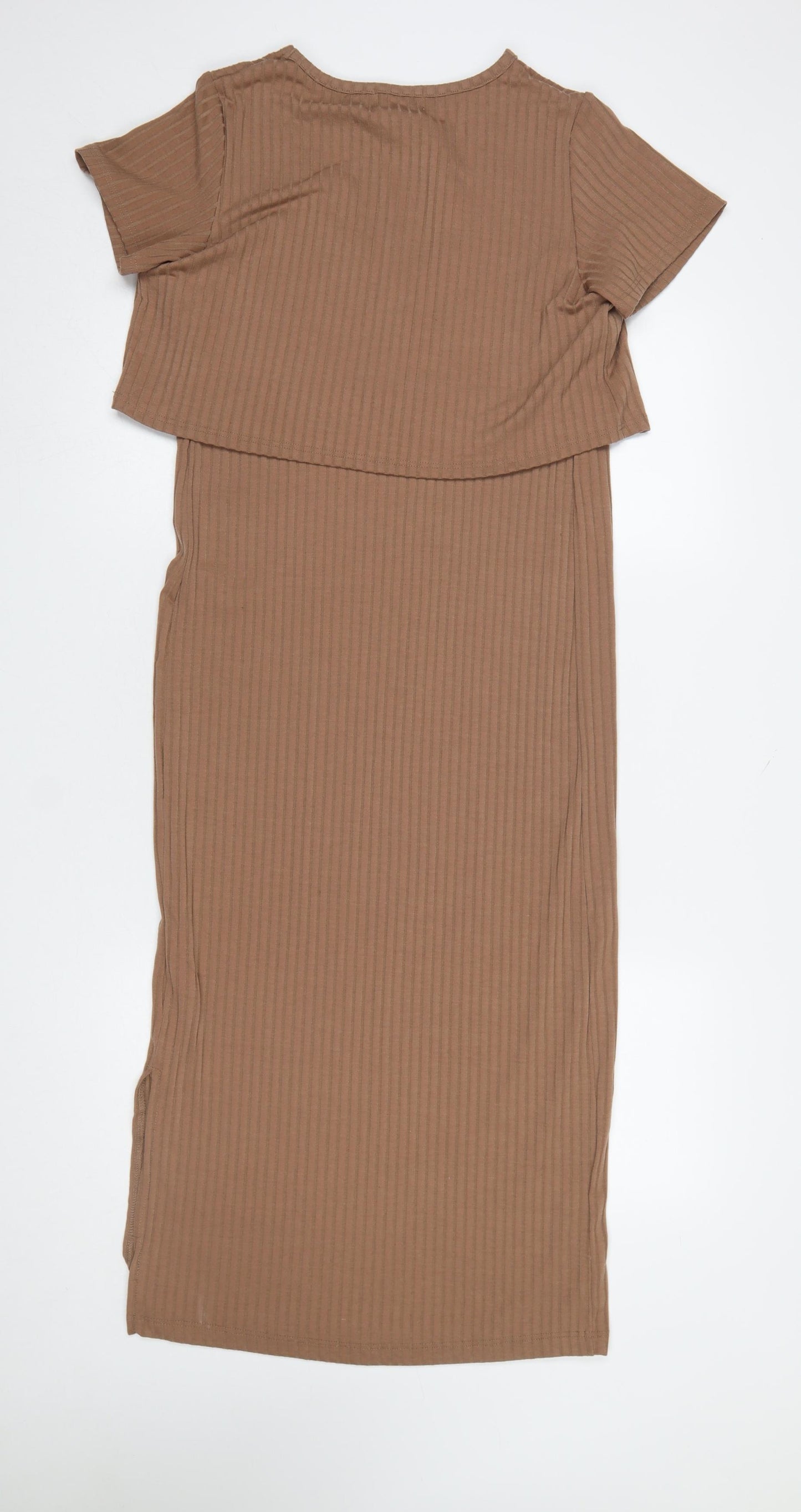 Next Maternity Women’s Brown Midi Bodycon Dress UK 8