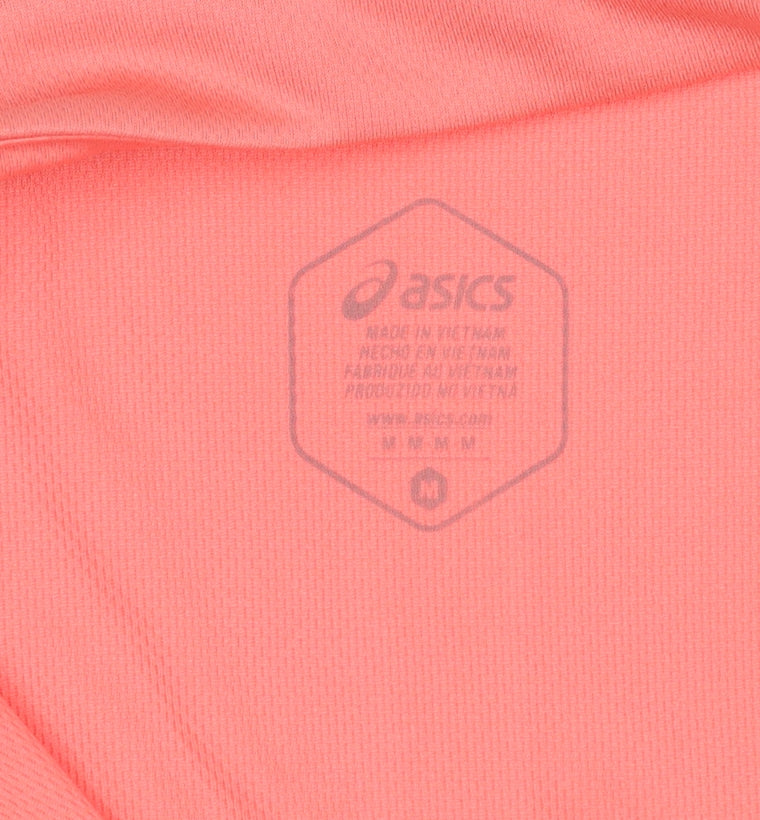 ASICS Womens Pink Long Sleeve 1/4 Zip Running Top Size M