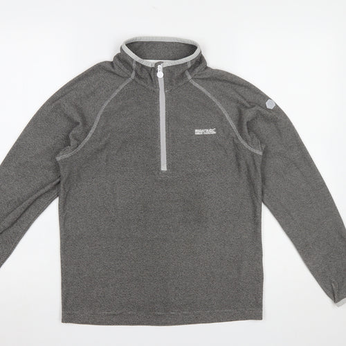Regatta Boys Grey 14 Years 1/4 Zip Fleece Pullover Sweatshirt