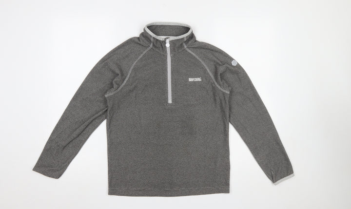 Regatta Boys Grey 14 Years 1/4 Zip Fleece Pullover Sweatshirt