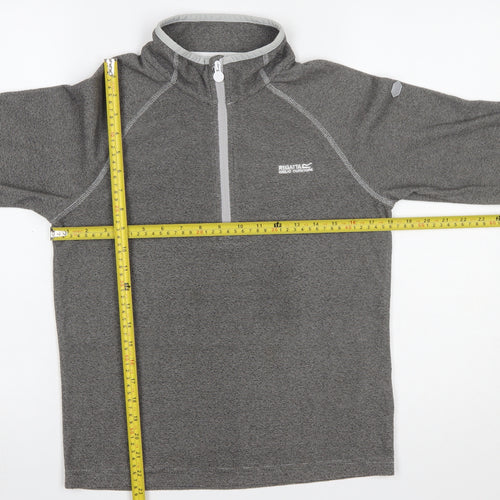 Regatta Boys Grey 14 Years 1/4 Zip Fleece Pullover Sweatshirt