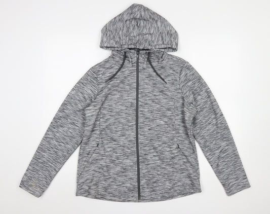 Dunnes Stores Womens Grey Full Zip Hoodie Medium Performance Sport