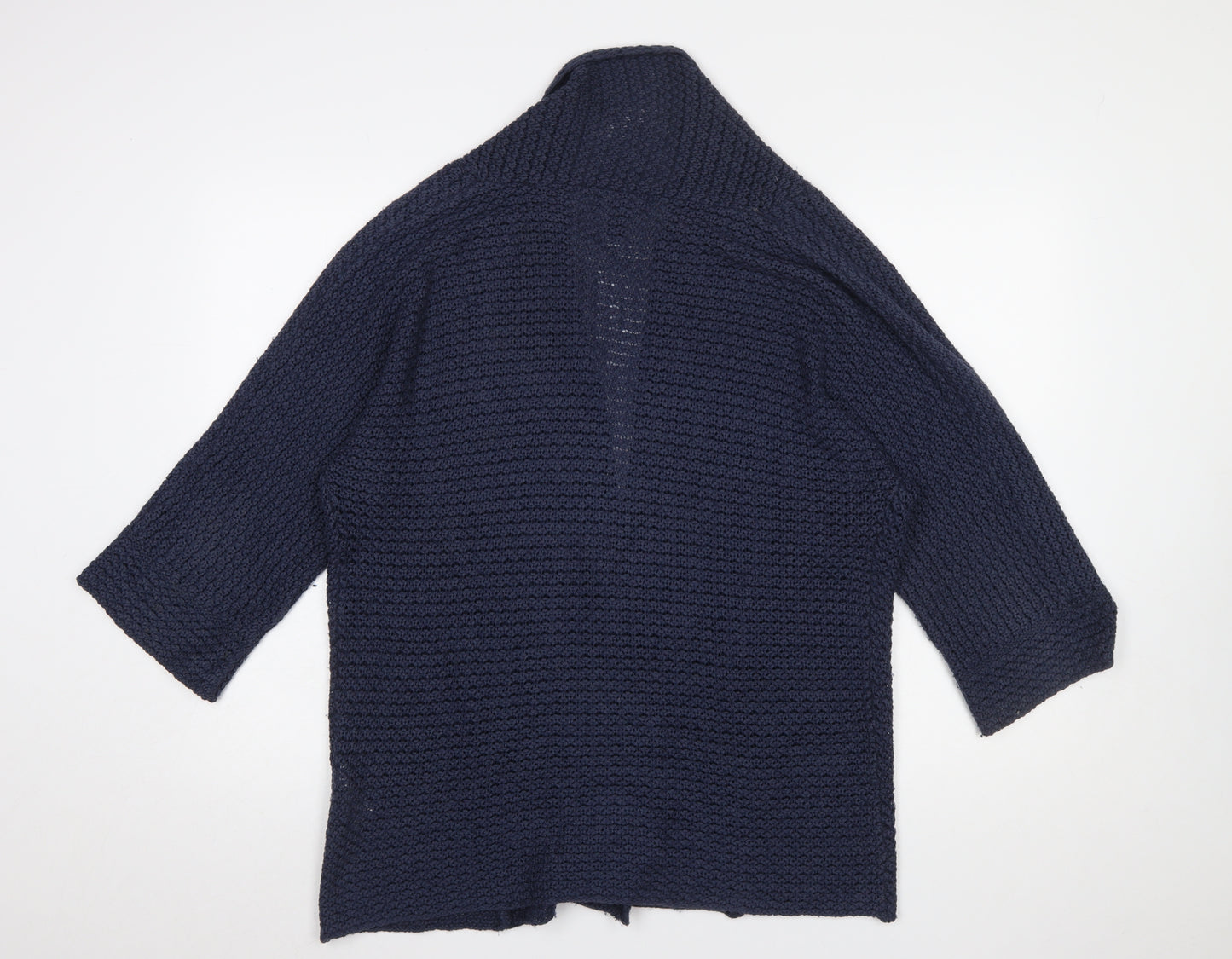New Look Women's Blue Chunky Knit Open Cardigan Size M