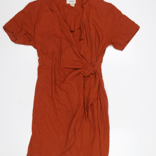 Lieverje Latest Look Women's Brown Size 12 Wrap Belted Dress