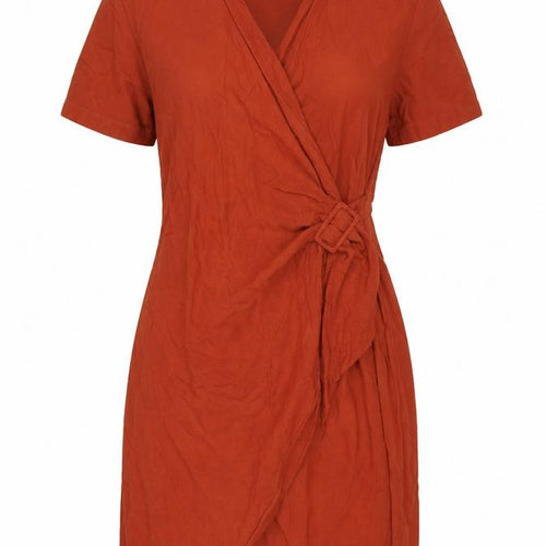 Lieverje Latest Look Women's Brown Size 12 Wrap Belted Dress
