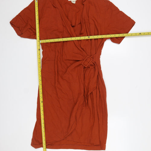 Lieverje Latest Look Women's Brown Size 12 Wrap Belted Dress