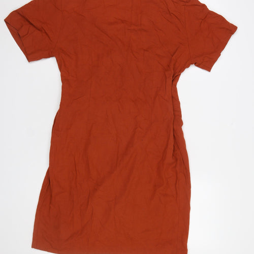 Lieverje Latest Look Women's Brown Size 12 Wrap Belted Dress