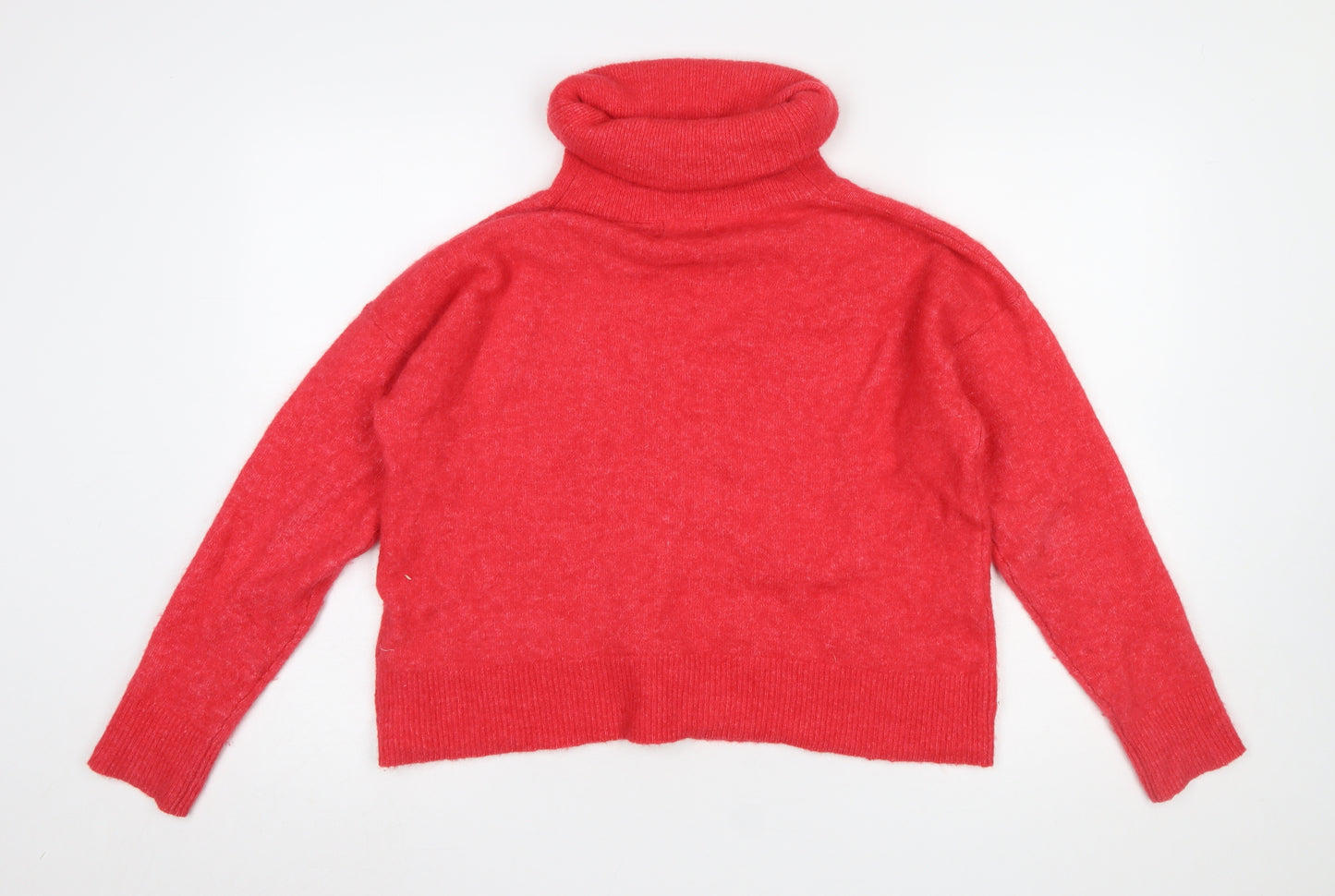 Superdry Women Red Alpaca Blend Roll Neck Jumper Size 12