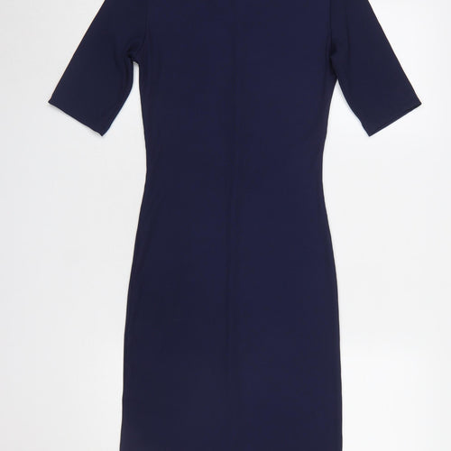 H&M Women’s Blue Bodycon Knee Length Dress Size 8