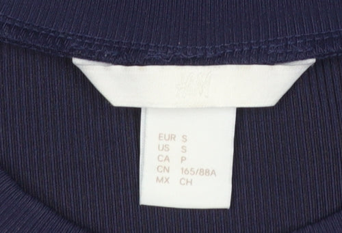 H&M Women’s Blue Bodycon Knee Length Dress Size 8