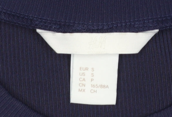 H&M Women’s Blue Bodycon Knee Length Dress Size 8