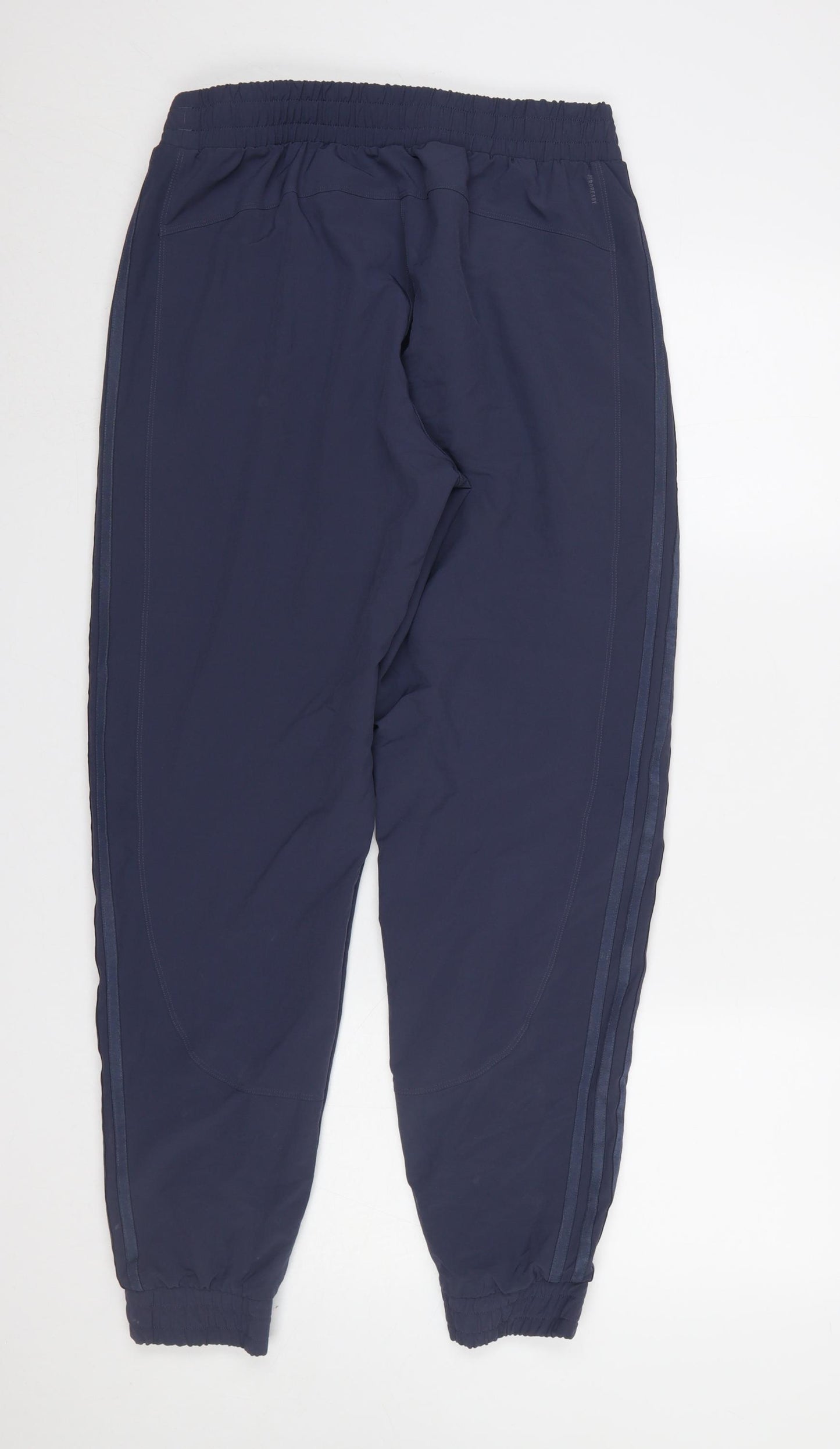 Adidas Womens Navy Blue Jogger Activewear Trousers Size 12 Polyester Blend
