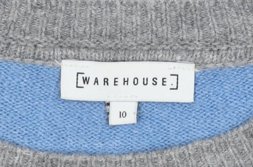 Warehouse Women’s Multicoloured Crew Neck Knit Jumper Size 10