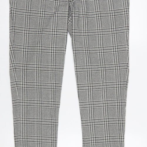 Gianni Feraud Men's Grey Check Slim Trousers Size 34W 32L