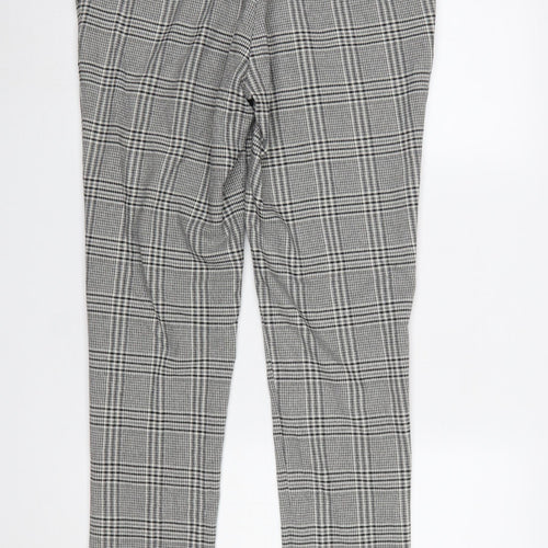 Gianni Feraud Men's Grey Check Slim Trousers Size 34W 32L