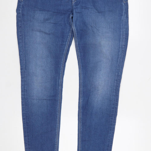 Salsa Women’s Blue Skinny Jeans Size 14 Mid Rise Stretch Denim