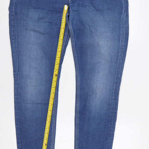 Salsa Women’s Blue Skinny Jeans Size 14 Mid Rise Stretch Denim
