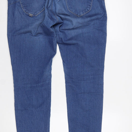 Salsa Women’s Blue Skinny Jeans Size 14 Mid Rise Stretch Denim