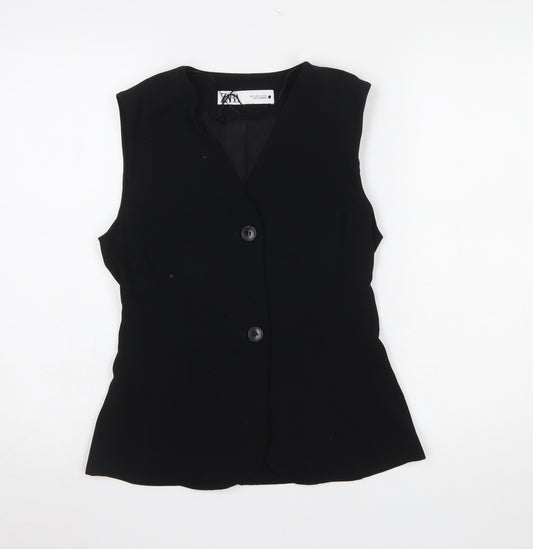 Zara Women Black Size 10 Sleeveless Tailored Suit Waistcoat