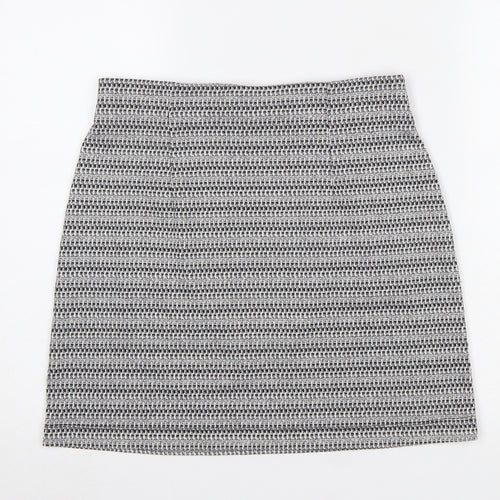 F&F Women’s Grey Tweed Pencil Skirt Size 12 Knee Length Workwear