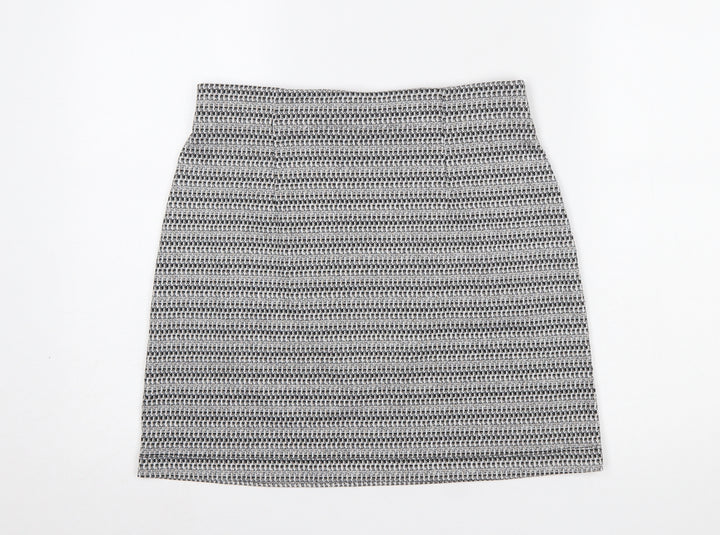 F&F Women’s Grey Tweed Pencil Skirt Size 12 Knee Length Workwear