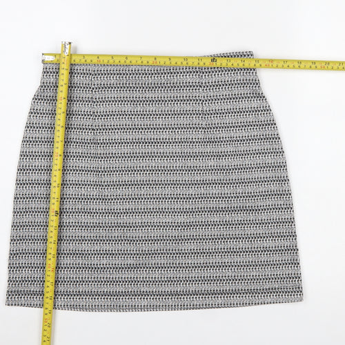 F&F Women’s Grey Tweed Pencil Skirt Size 12 Knee Length Workwear