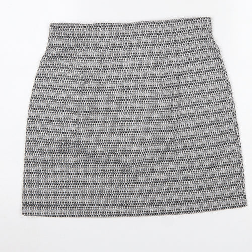 F&F Women’s Grey Tweed Pencil Skirt Size 12 Knee Length Workwear