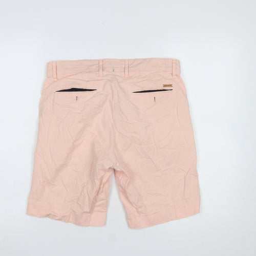 Dario Beltran Men's Pink Chino Shorts L 34in Casual Twill Summer