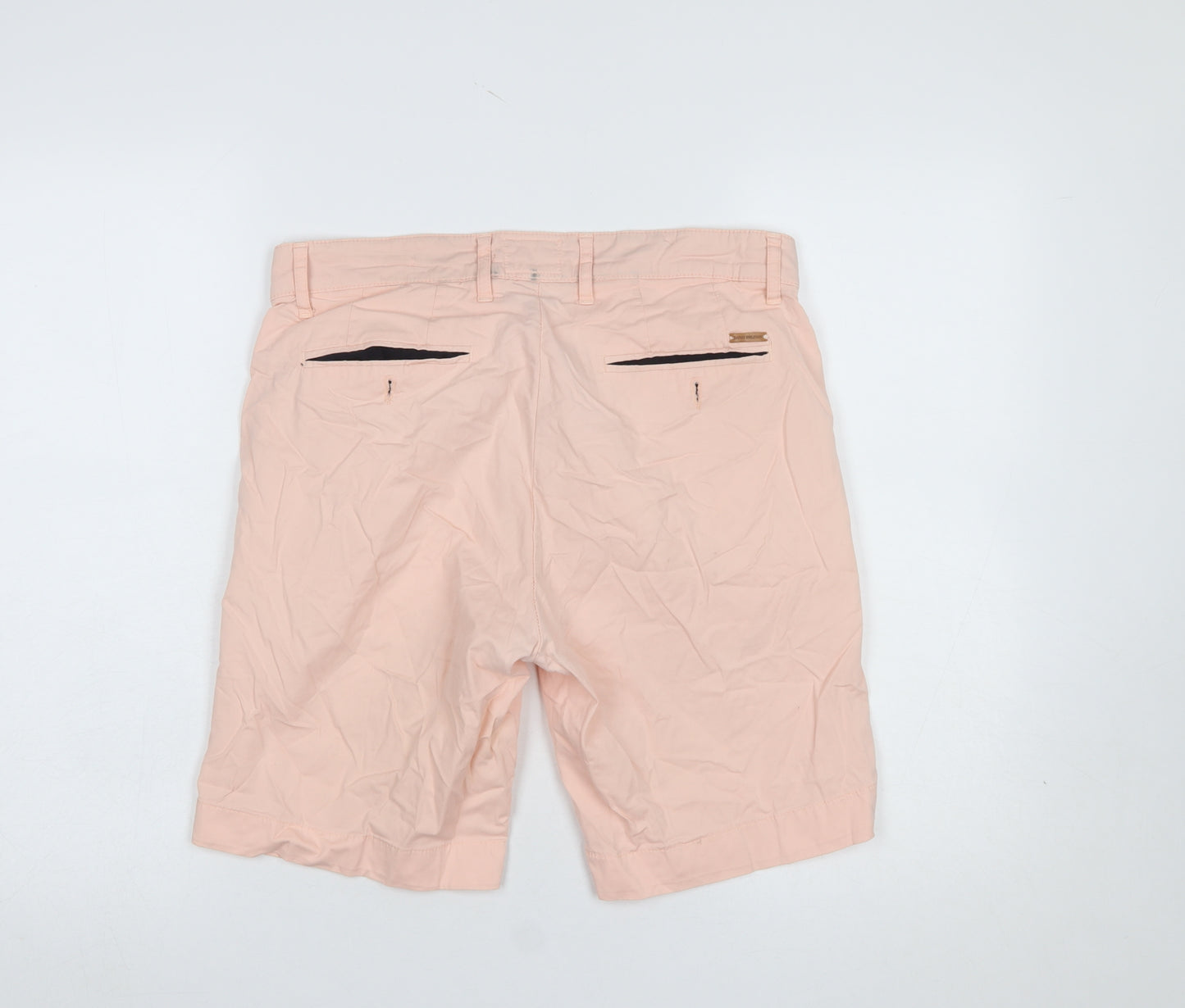 Dario Beltran Men's Pink Chino Shorts L 34in Casual Twill Summer