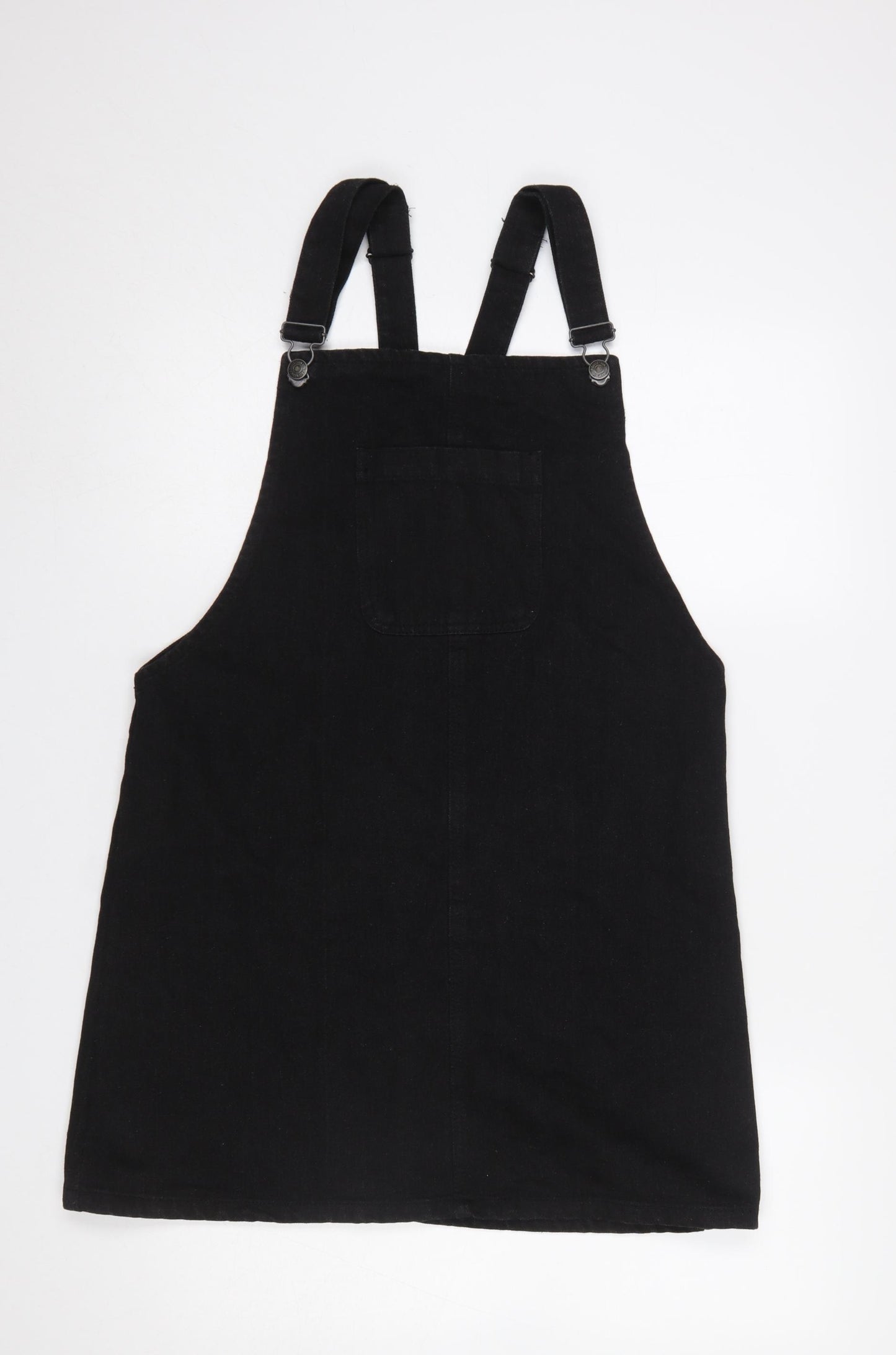 Denim Co Women’s Black Cotton Pinafore Dress Size 12