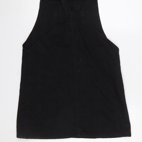 Denim Co Women’s Black Cotton Pinafore Dress Size 12