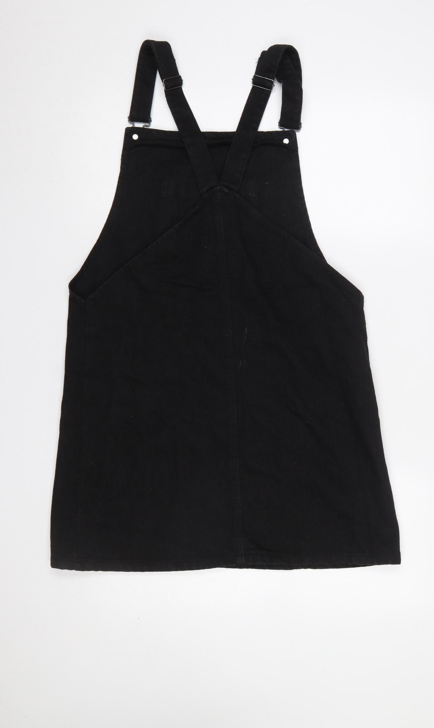 Denim Co Women’s Black Cotton Pinafore Dress Size 12