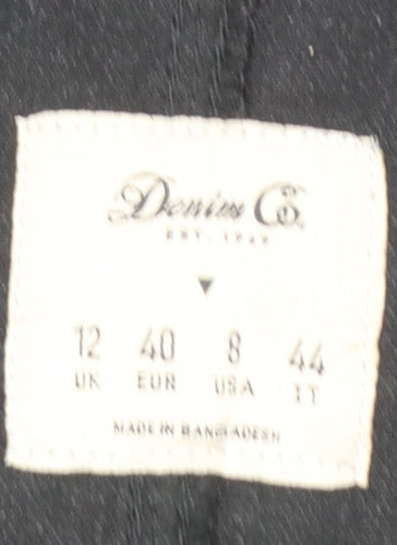 Denim Co Women’s Black Cotton Pinafore Dress Size 12