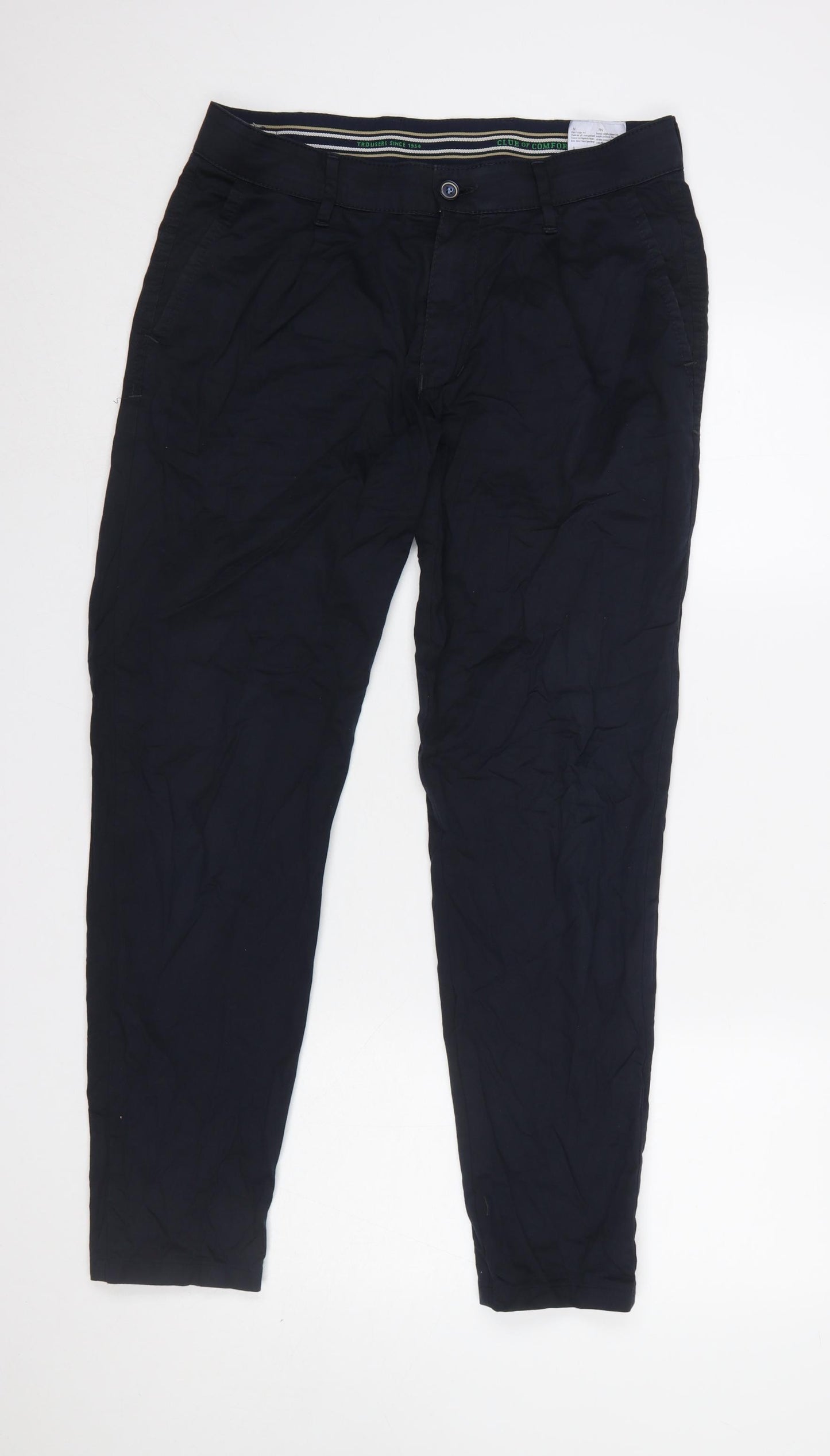 Club of Comfort Men's Blue 32/32 Chino Trousers Cotton Stretch