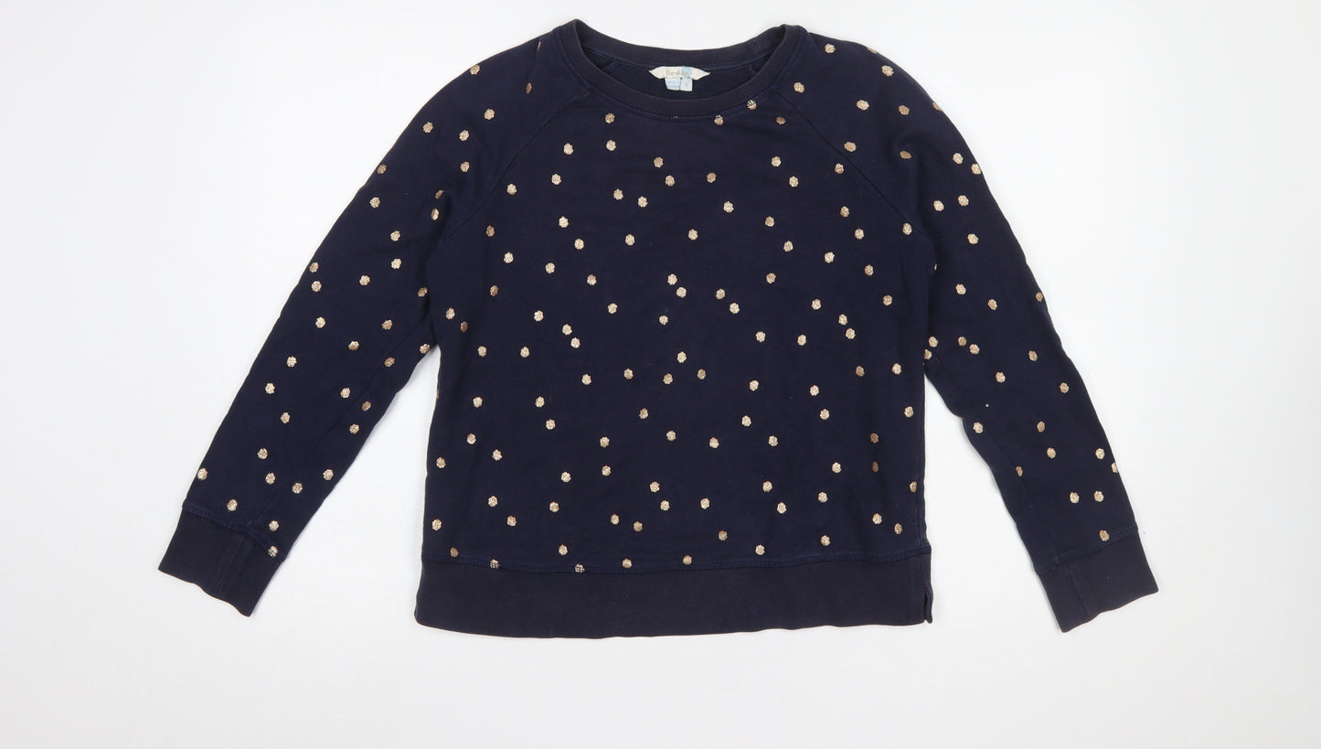 Boden Women's Navy Polka Dot Pullover Sweatshirt Size S