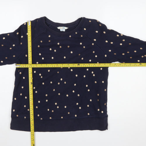 Boden Women's Navy Polka Dot Pullover Sweatshirt Size S