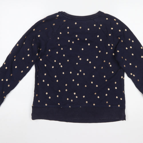 Boden Women's Navy Polka Dot Pullover Sweatshirt Size S