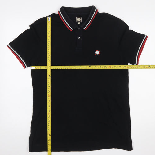 Peter Werth Men's Black Cotton Polo Shirt L Short Sleeve Classic Fit