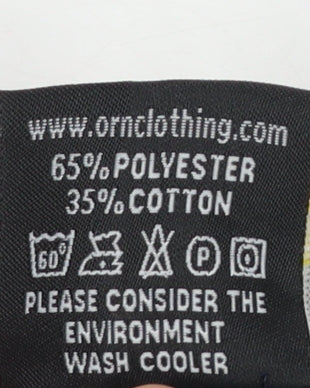 ORN Mens Navy Cargo Workwear Trousers Size 32R Reflective Polyester Cotton
