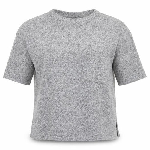 Zara Trafaluc Women Grey Short Sleeve Relaxed Fit Basic T-Shirt S