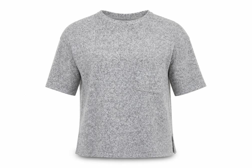 Zara Trafaluc Women Grey Short Sleeve Relaxed Fit Basic T-Shirt S