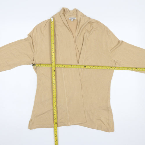 Kettlewell Womens Beige Long Sleeve Open Front Cardigan L