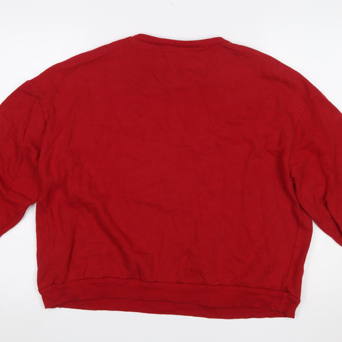 Tezenis Womens Red Studded Pullover Sweatshirt Size L