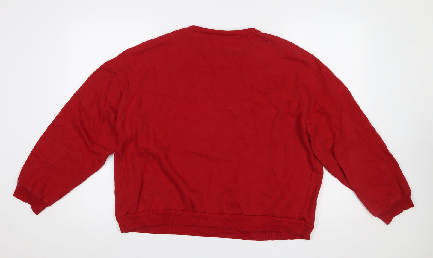 Tezenis Womens Red Studded Pullover Sweatshirt Size L