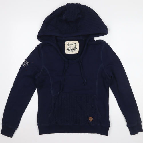 Jeep Free Spirit Women's Navy Pullover Hoodie Size 14 Cotton Blend