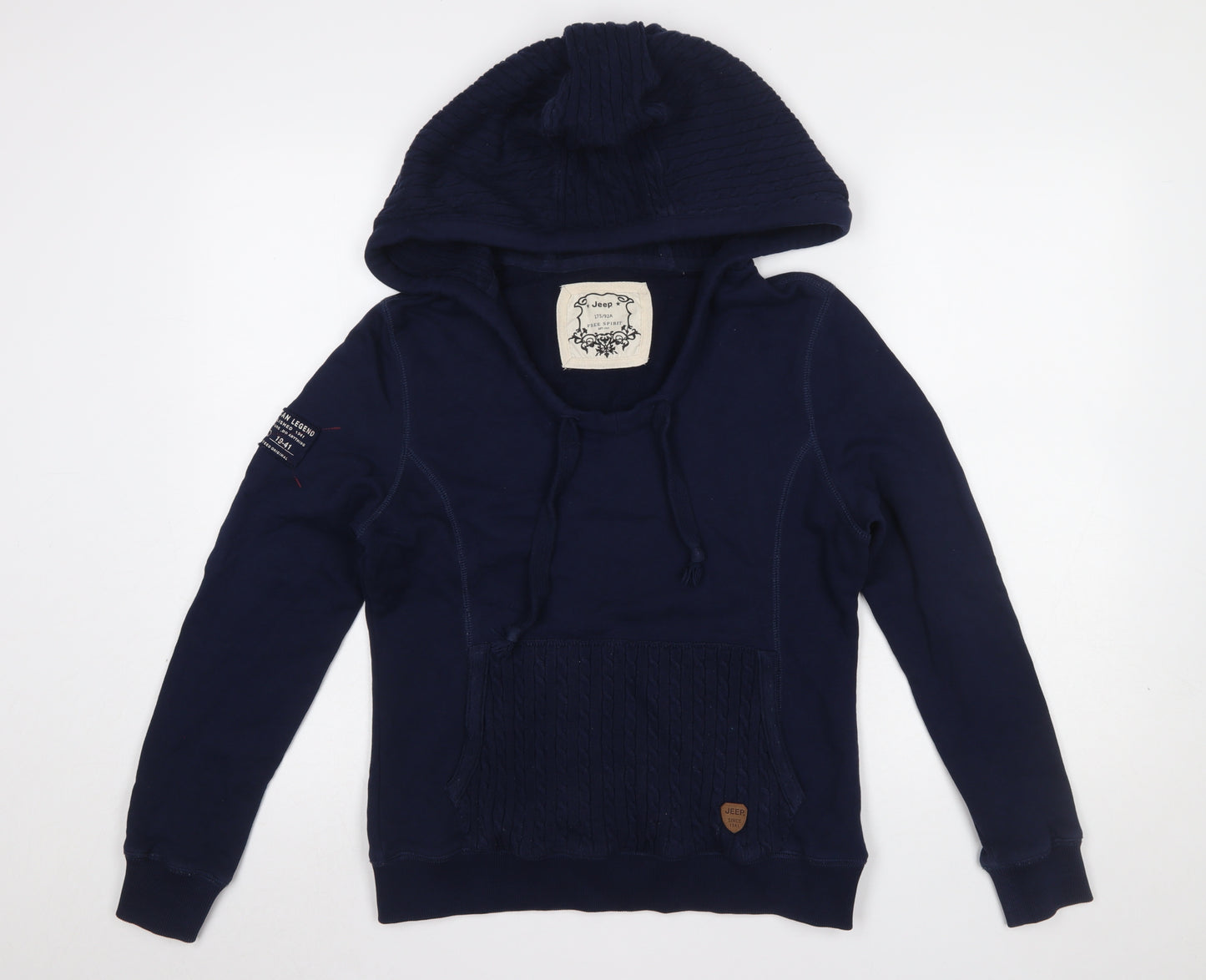 Jeep Free Spirit Women's Navy Pullover Hoodie Size 14 Cotton Blend