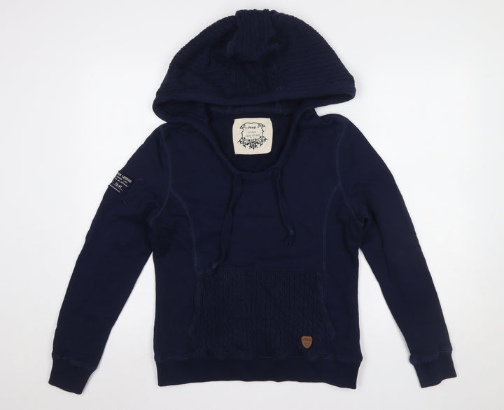 Jeep Free Spirit Women's Navy Pullover Hoodie Size 14 Cotton Blend