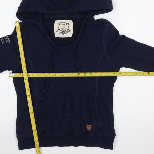 Jeep Free Spirit Women's Navy Pullover Hoodie Size 14 Cotton Blend